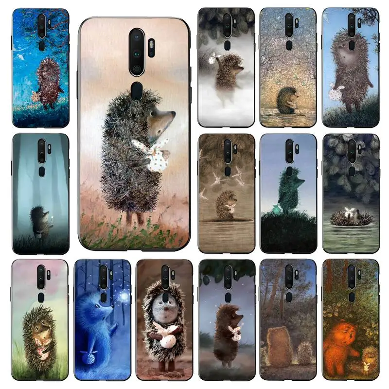 

FHNBLJ Hedgehog In The Fog Phone Case for Vivo Y91C Y11 17 19 17 67 81 Oppo A9 2020 Realme c3