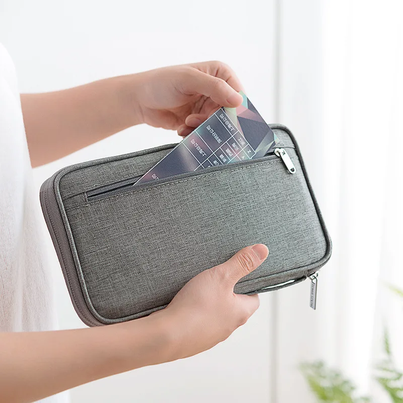 

Travel Passport Bag Credit ID Card Holder Organizer Cash Wallet Waterproof Document Bag Purse Package Case Card ID Holders