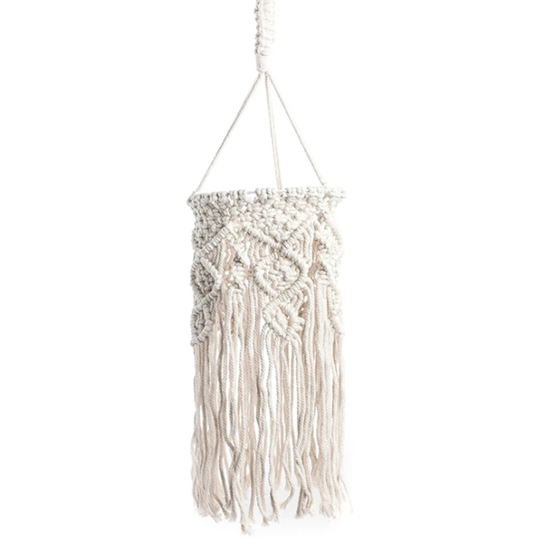 Bohemian Macrame Lamp Shape,Handmade Cotton Rope Chandelier Decorative Hanging Ceiling Light Shade Boho Home Decor
Bohemian Macrame Lamp Shape,Handmade Cotton Rope Chandelier Decorative Hanging Ceiling Light Shade Boho Home Decor
