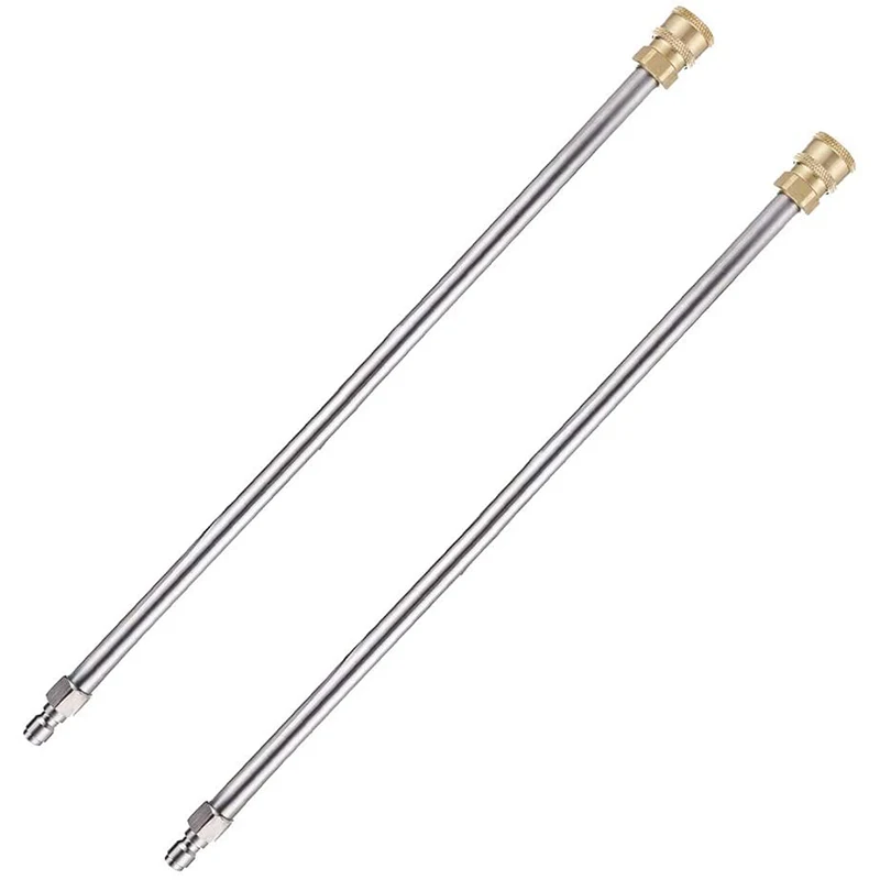 Pressure Washer Extension Rod, 17-Inch Stainless Steel 1/4 Inch Quick-Connect Electric Washer Nozzle, 2 Pieces
Pressure Washer Extension Rod, 17-Inch Stainless Steel 1/4 Inch Quick-Connect Electric Washer Nozzle, 2 Pieces