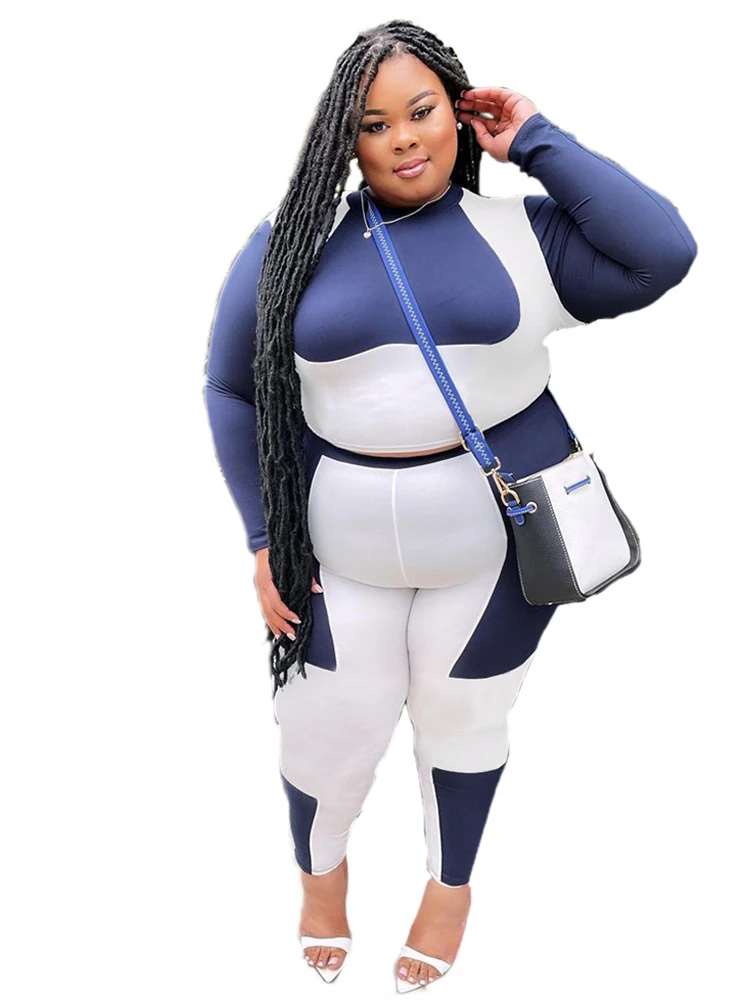 5XL Plus Size Women Set Clothes 2 Piece Set Crop Tops High Waist Pant Suits 2022 Autumn New Patchwork Casual Oversize Outfits
5XL Plus Size Women Set Clothes 2 Piece Set Crop Tops High Waist Pant Suits 2022 Autumn New Patchwork Casual Oversize Outfits