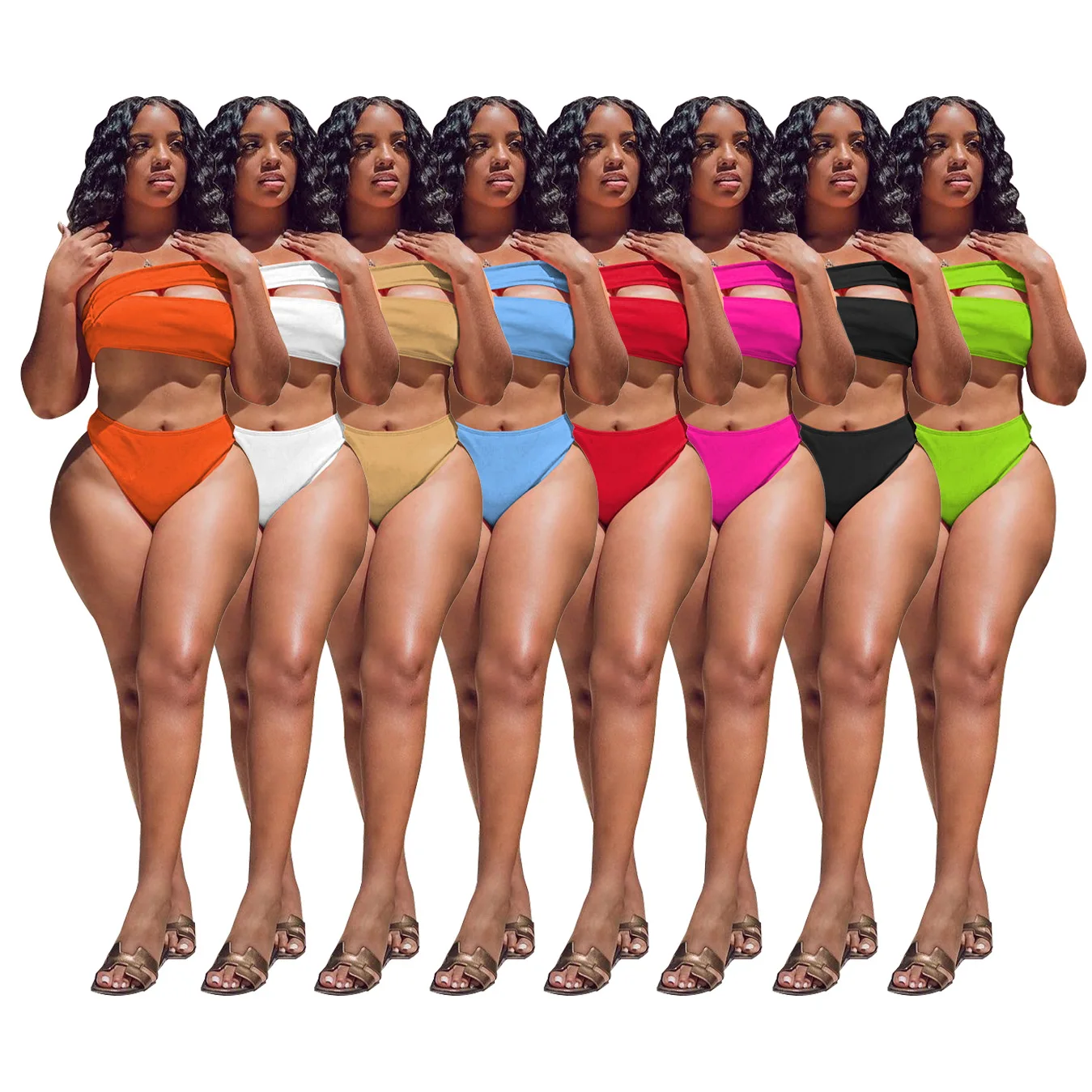 Sexy Cut out 2 Pieces Bikinis Set Summer Beach Wear Swimsuit One Shoulder Crop Top and Brief Designer Swimwear Women 2022 New
Sexy Cut out 2 Pieces Bikinis Set Summer Beach Wear Swimsuit One Shoulder Crop Top and Brief Designer Swimwear Women 2022 New