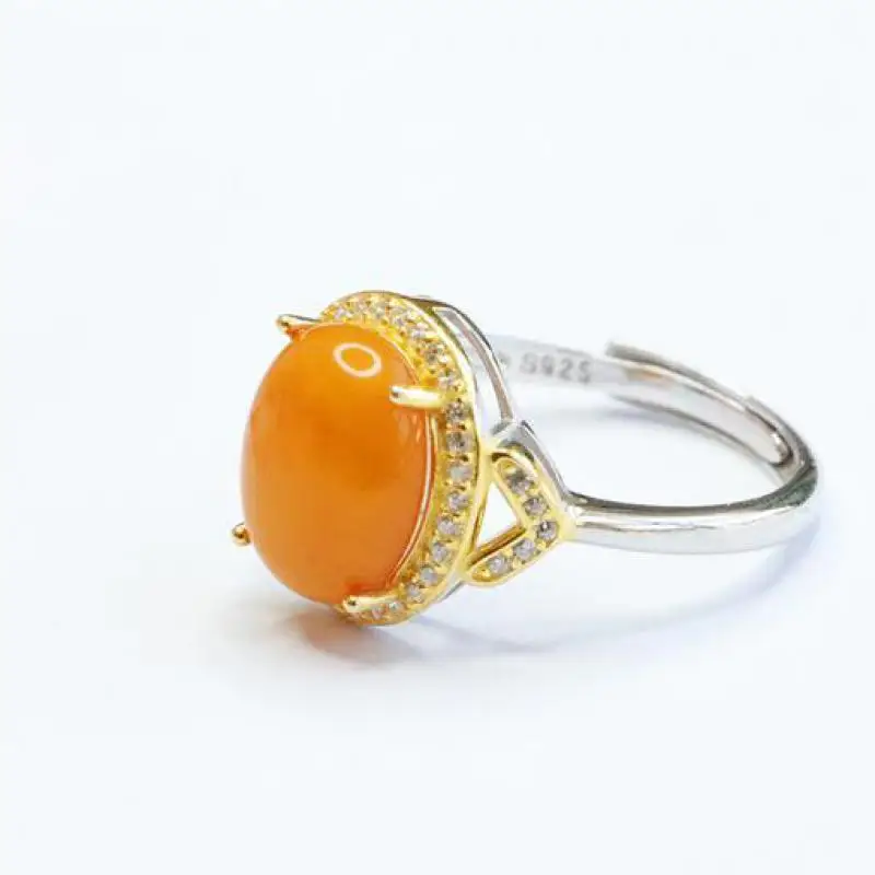 S925 Sterling Silver Amber Ring Women Fine Jewelry Accessories Genuine Baltic Old Ambers Zircon Rings Adjustable Anillos Mujer
S925 Sterling Silver Amber Ring Women Fine Jewelry Accessories Genuine Baltic Old Ambers Zircon Rings Adjustable Anillos Mujer