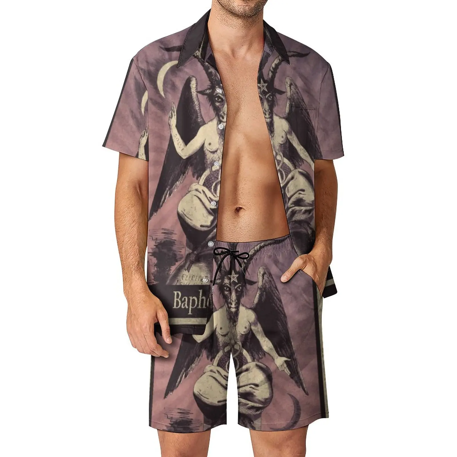 Baphomet Men Sets Witchcraft Illuminati Occult Goat Casual Shorts Beach Shirt Set Trending Graphic Suit Short-Sleeve Clothing
Baphomet Men Sets Witchcraft Illuminati Occult Goat Casual Shorts Beach Shirt Set Trending Graphic Suit Short-Sleeve Clothing
