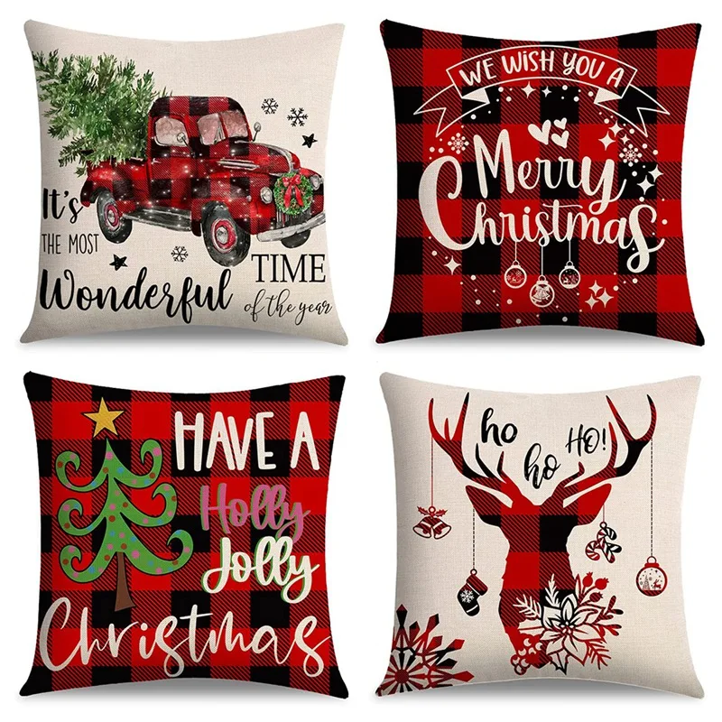 Christmas Pillow Covers 18X18 Set Of 4, Christmas Decorative Throw Pillows For Couch Sofa Chairs Seating Bench
Christmas Pillow Covers 18X18 Set Of 4, Christmas Decorative Throw Pillows For Couch Sofa Chairs Seating Bench