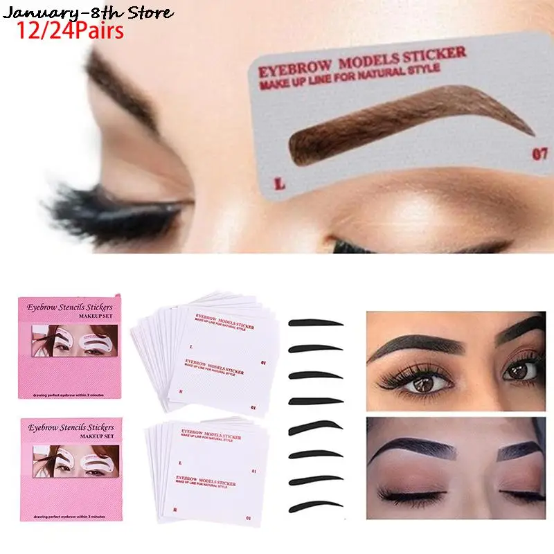 12 Pairs Disposable Non-Woven Cloth Eyebrow Stencil Stickers Grooming Shaper Template Professional Eyebrow Beauty Makeup Tools
12 Pairs Disposable Non-Woven Cloth Eyebrow Stencil Stickers Grooming Shaper Template Professional Eyebrow Beauty Makeup Tools