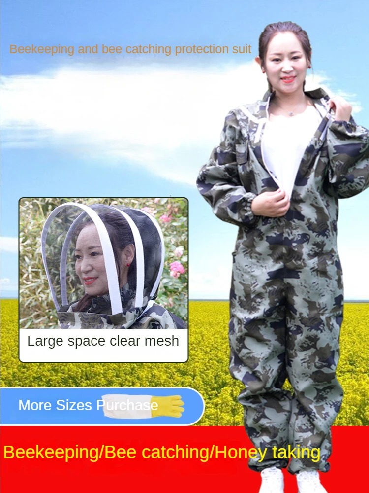Anti-Bee Suit Bee Protective Clothing Full Set Breathable One-Piece Beekeeping Honey Clothing Anti-Peak Clothing Bee Catching
Anti-Bee Suit Bee Protective Clothing Full Set Breathable One-Piece Beekeeping Honey Clothing Anti-Peak Clothing Bee Catching
