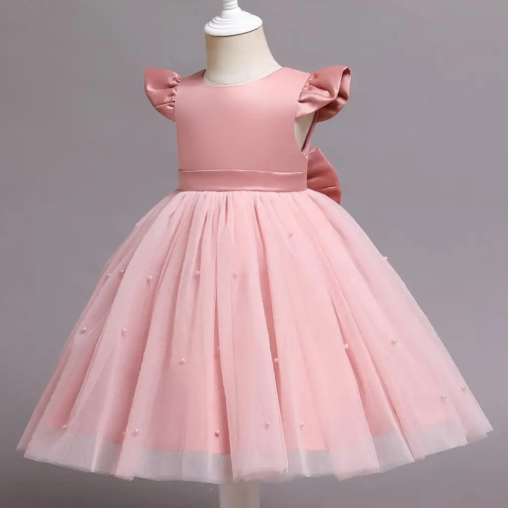 Summer Girls Dresses Flower Birthday Tulle Princess Dress Backless Bow Wedding Prom Gown Party Kids Pearls Children's Dresses
Summer Girls Dresses Flower Birthday Tulle Princess Dress Backless Bow Wedding Prom Gown Party Kids Pearls Children's Dresses
