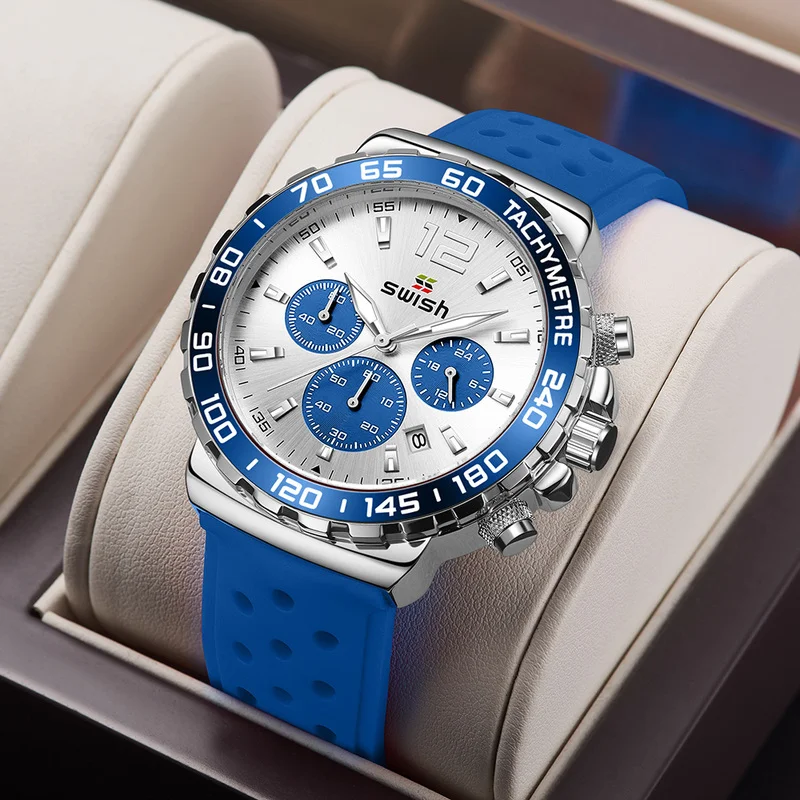 Casual Fashion Watch Men's Waterproof Sports Men's Watch Breathable Hole Silicone Strap
Casual Fashion Watch Men's Waterproof Sports Men's Watch Breathable Hole Silicone Strap