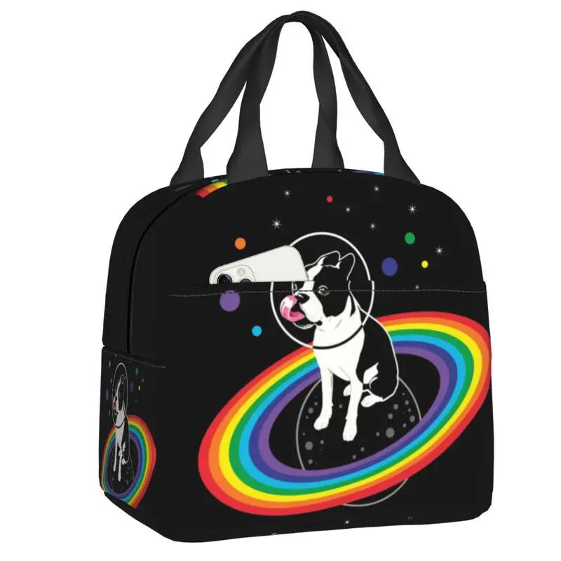 Изолированная сумка для ланча Pride Space Dog для работы, школы, ЛГБТ, Радужный многоразовый термоохладитель, бэнто-бокс для женщин и детей 
Изолированная сумка для ланча Pride Space Dog для работы, школы, ЛГБТ, Радужный многоразовый термоохладитель, бэнто-бокс для женщин и детей