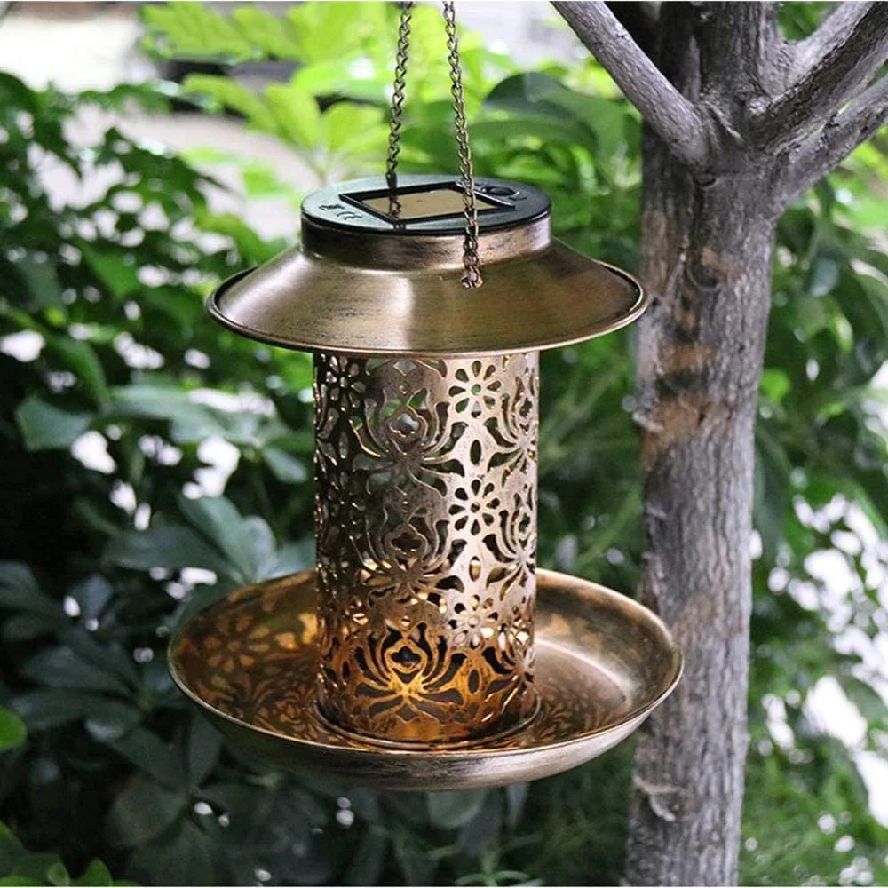 Iron Solar Bird Feeder Hollow Outdoor Lantern Antique Bird Feeder Solar Garden Light Solar Led Light Outdoor Waterproof
Iron Solar Bird Feeder Hollow Outdoor Lantern Antique Bird Feeder Solar Garden Light Solar Led Light Outdoor Waterproof
