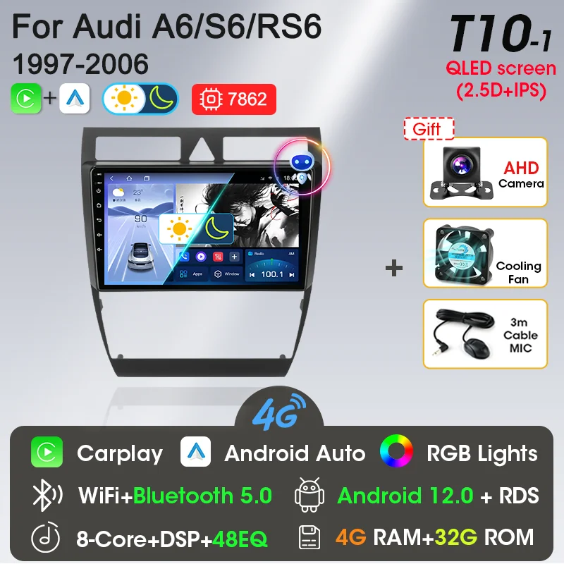 Srnubi Android Автомагнитола для Audi A6 C5 1997-2004 S6 2 1999-2004 RS6 1 2002 - 2006 мультимедийный плеер GPS DVD Carplay авто стерео
Srnubi Android Автомагнитола для Audi A6 C5 1997-2004 S6 2 1999-2004 RS6 1 2002 - 2006 мультимедийный плеер GPS DVD Carplay авто стерео