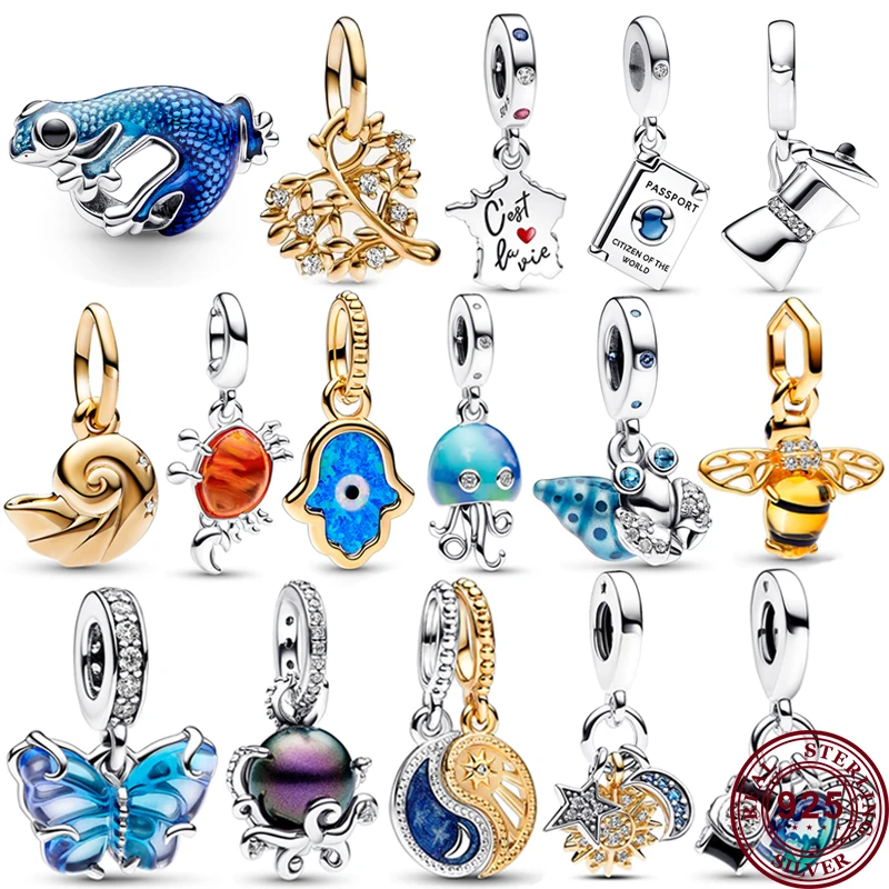 New Hot Selling 925 Silver Blue Enamel Butterfly Jellyfish Women's Logo Pendant For Original Bracelet DIY Fashion Charm Jewelry
New Hot Selling 925 Silver Blue Enamel Butterfly Jellyfish Women's Logo Pendant For Original Bracelet DIY Fashion Charm Jewelry
