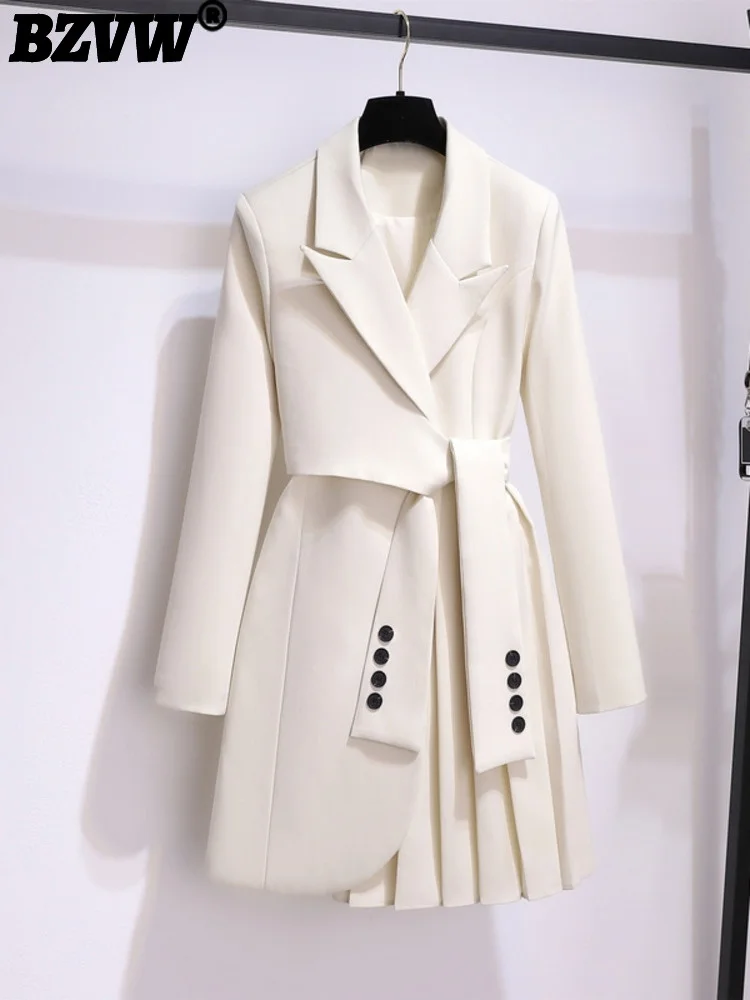 BZVW Fashion Notched Dress Women Solid Color Temperament Lace-up Waist Pleated Patchwork Dresses Female 2023 Spring New 25Y016
BZVW Fashion Notched Dress Women Solid Color Temperament Lace-up Waist Pleated Patchwork Dresses Female 2023 Spring New 25Y016