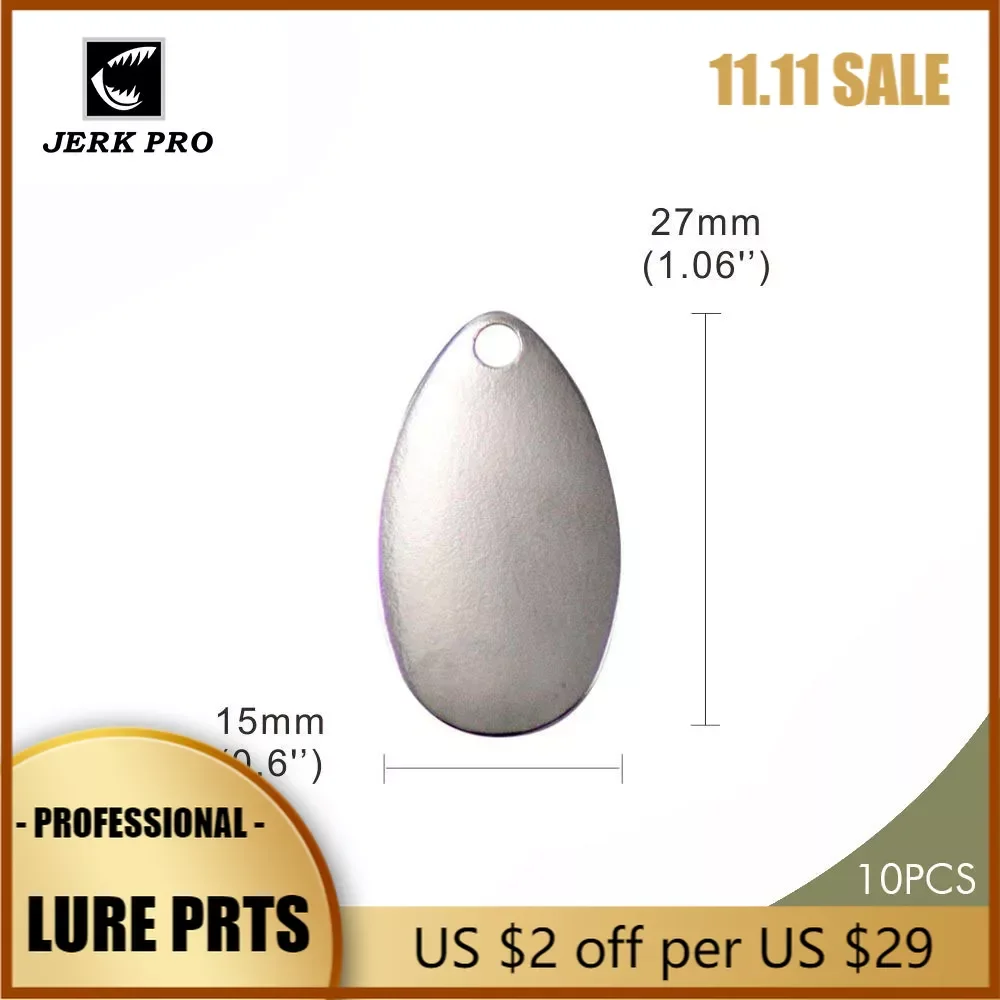 JERK PRO 10pcs Size 2 Nickel Plated Steel Smooth Indiana Spinner Blades Fishing Lures Tackle Craft
JERK PRO 10pcs Size 2 Nickel Plated Steel Smooth Indiana Spinner Blades Fishing Lures Tackle Craft