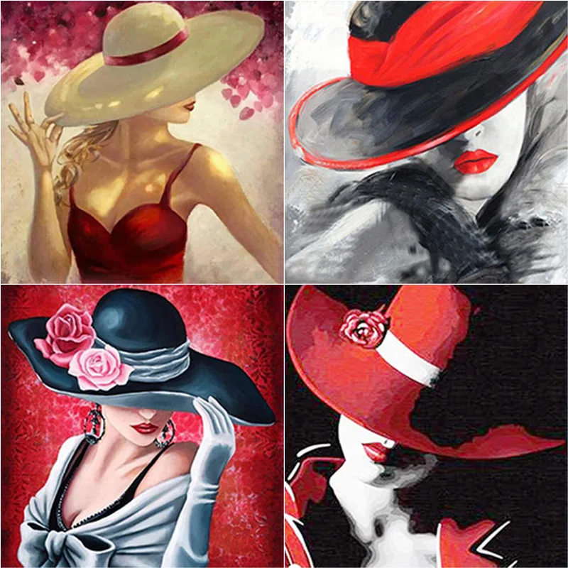 DIY 5D Diamond Painting Hat Woman Diamond Embroidery Rhinestone Full Round/Square Mosaic Cross Stitch Home Decor Manual Art Gift
DIY 5D Diamond Painting Hat Woman Diamond Embroidery Rhinestone Full Round/Square Mosaic Cross Stitch Home Decor Manual Art Gift