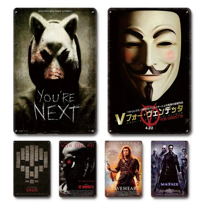 Vintage Classic Movie Metal Sign Tin Poster Retro Character Wall Art Plaque Iron Stickers Living Room Wall Plate Home Decor
Vintage Classic Movie Metal Sign Tin Poster Retro Character Wall Art Plaque Iron Stickers Living Room Wall Plate Home Decor