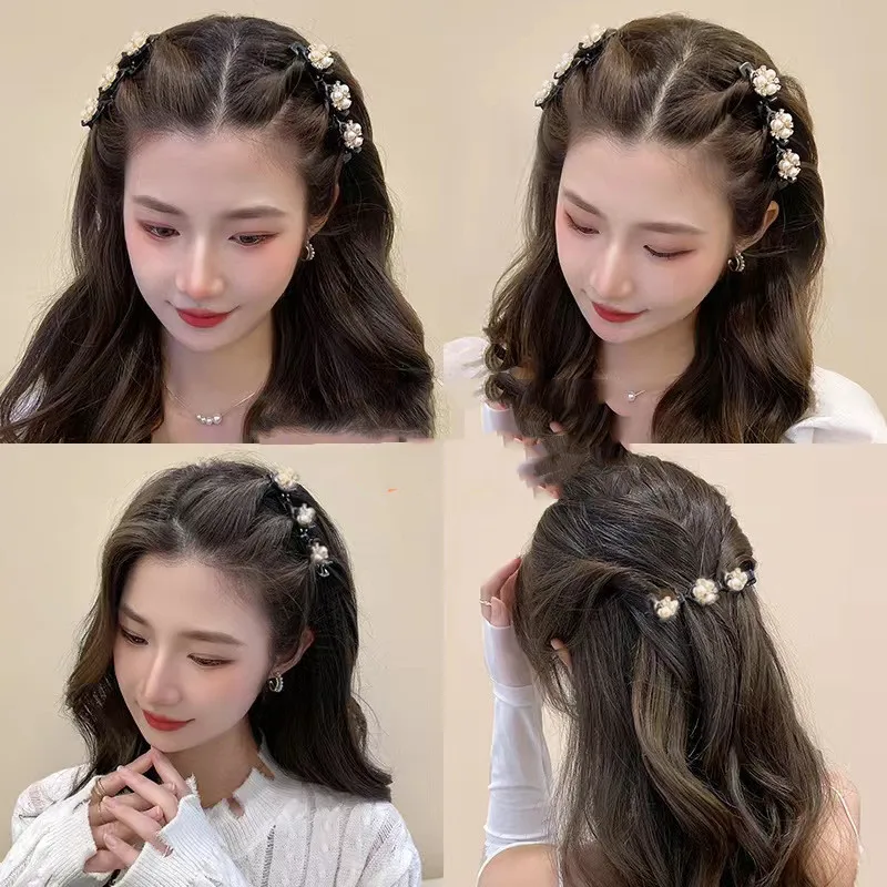 Hairpin Side Bangs Clip Ladies Girls Fixed Shape Clip Tooth-shaped Pearl Flower Braided Hair Duckbill Clip Butterfly Hairpin
Hairpin Side Bangs Clip Ladies Girls Fixed Shape Clip Tooth-shaped Pearl Flower Braided Hair Duckbill Clip Butterfly Hairpin