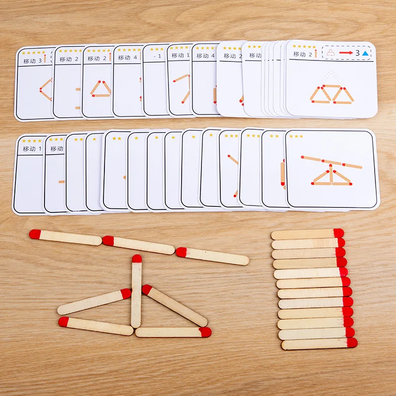 Montessori Matches Puzzles Game Wooden Toy DIY Math Geometry Board Game Thinking Match Logic Training Educational Juegos De Mesa
Montessori Matches Puzzles Game Wooden Toy DIY Math Geometry Board Game Thinking Match Logic Training Educational Juegos De Mesa