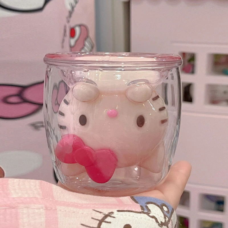 Cute Hello Kitty Double Wall Water Bottle Cartoon Three-Dimensional Relief Glass Good-looking Girl Milk Cup Coffee Cup
Cute Hello Kitty Double Wall Water Bottle Cartoon Three-Dimensional Relief Glass Good-looking Girl Milk Cup Coffee Cup