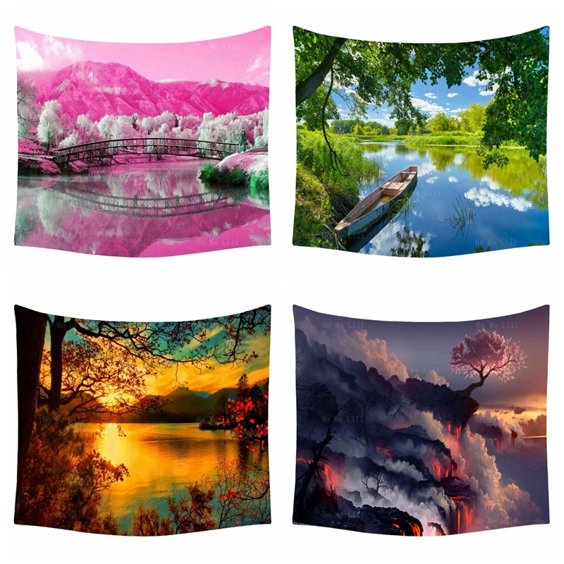 Nature Beautiful View Spring Floral Plant River Wooden Boats Fall Sunrise Cherry Blossoms Lava Tapestry By Ho Me Lili Decor
Nature Beautiful View Spring Floral Plant River Wooden Boats Fall Sunrise Cherry Blossoms Lava Tapestry By Ho Me Lili Decor