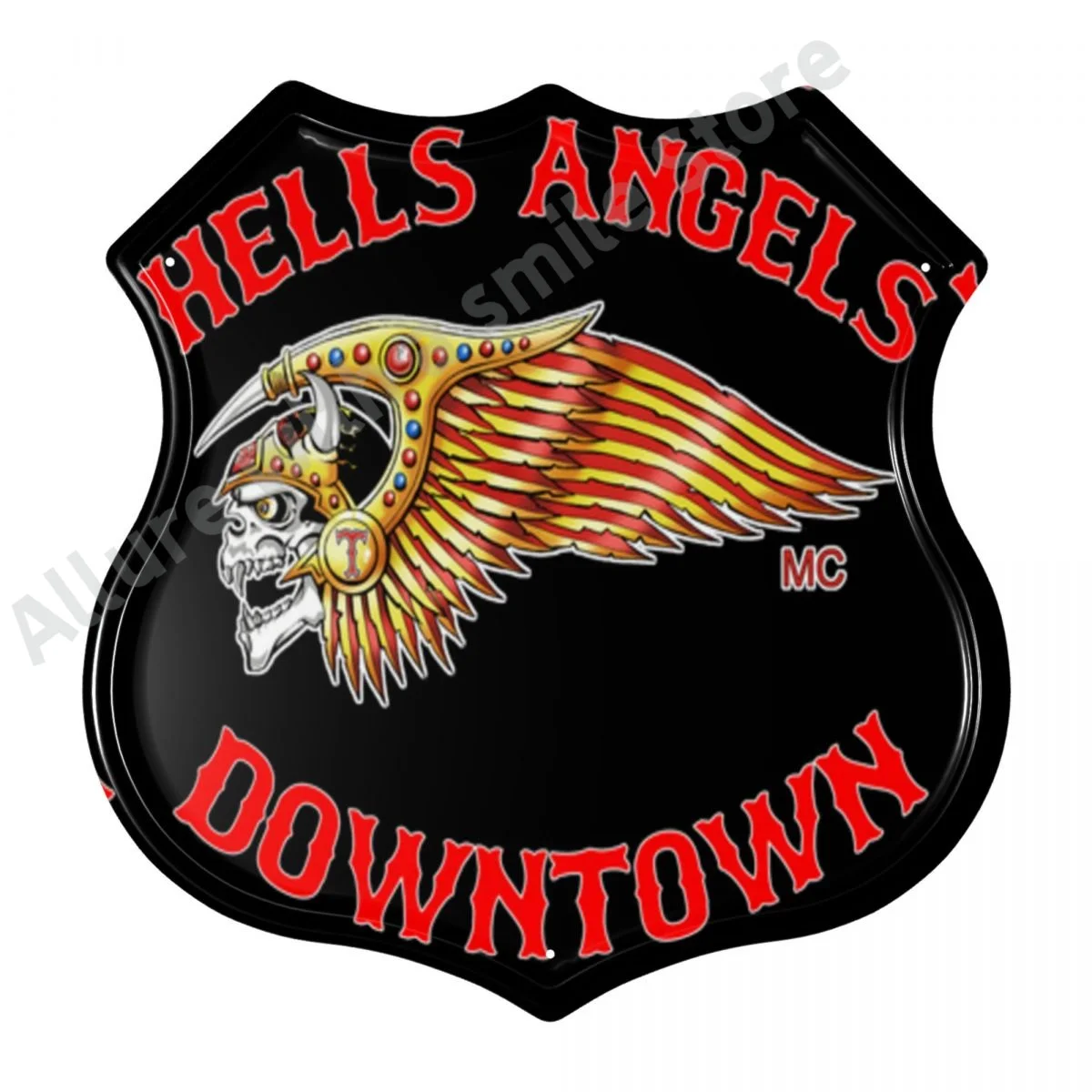 

Decor Napakalambot Hells Angels shield Wall decor room decor home decor garage decor novelty shield decor signs 12 x 12 in decor