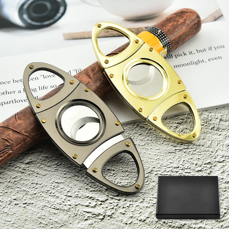 Stainless Steel Double Blade Cigar Scissors Portable Cigar Knife Cigar Scissors 
Stainless Steel Double Blade Cigar Scissors Portable Cigar Knife Cigar Scissors
