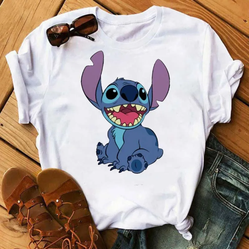 Fashion Woman Blouses 2023 Lilo Stitch Harajuku Women T Shirt Disney Cartoon Graphic White Ladies T-shirt Casual Funny Men Tees 
Fashion Woman Blouses 2023 Lilo Stitch Harajuku Women T Shirt Disney Cartoon Graphic White Ladies T-shirt Casual Funny Men Tees