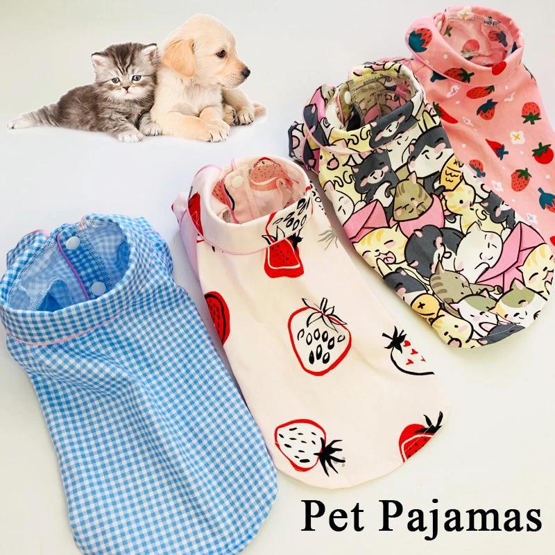 Cute Printing Pet Sleepwear Cat Coat Dog Shirt Pet Pajamas Snap Button Skin-friendly Dog Clothes Winter Indoor Cat T-shirts
Cute Printing Pet Sleepwear Cat Coat Dog Shirt Pet Pajamas Snap Button Skin-friendly Dog Clothes Winter Indoor Cat T-shirts
