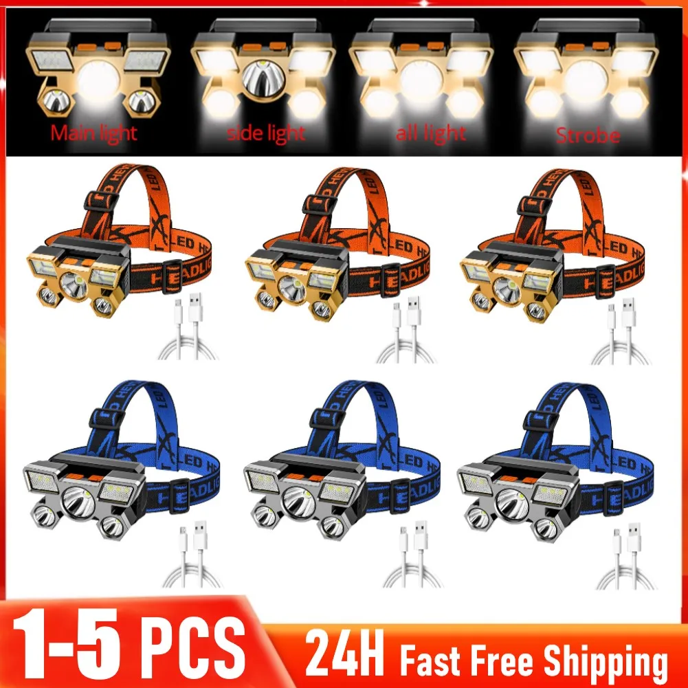 5pcs Drop Shipping 5LED Built-in 18650 Battery USB Rechargeable Portable Flashlight Lantern Headlamp Outdoor Camping Headlight
5pcs Drop Shipping 5LED Built-in 18650 Battery USB Rechargeable Portable Flashlight Lantern Headlamp Outdoor Camping Headlight