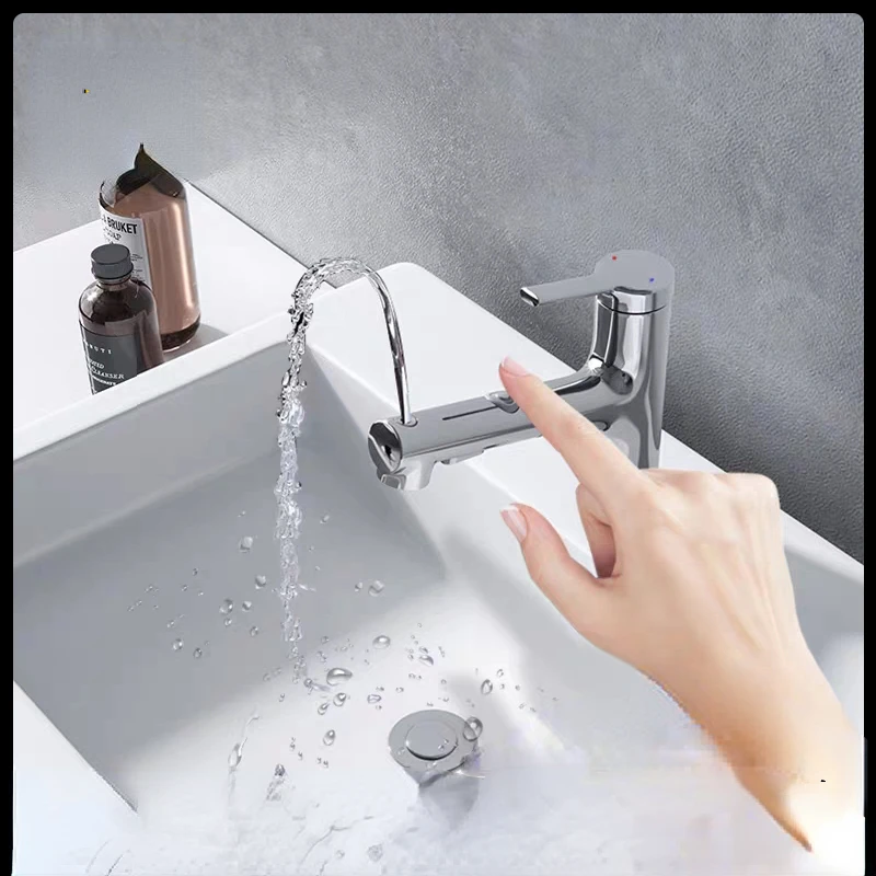 Pull-out Hot and Cold Water Faucet Bathroom Vanity Swivel Gargle Basin Mixer Innovative Mouthwash Column Basin Faucet
Pull-out Hot and Cold Water Faucet Bathroom Vanity Swivel Gargle Basin Mixer Innovative Mouthwash Column Basin Faucet
