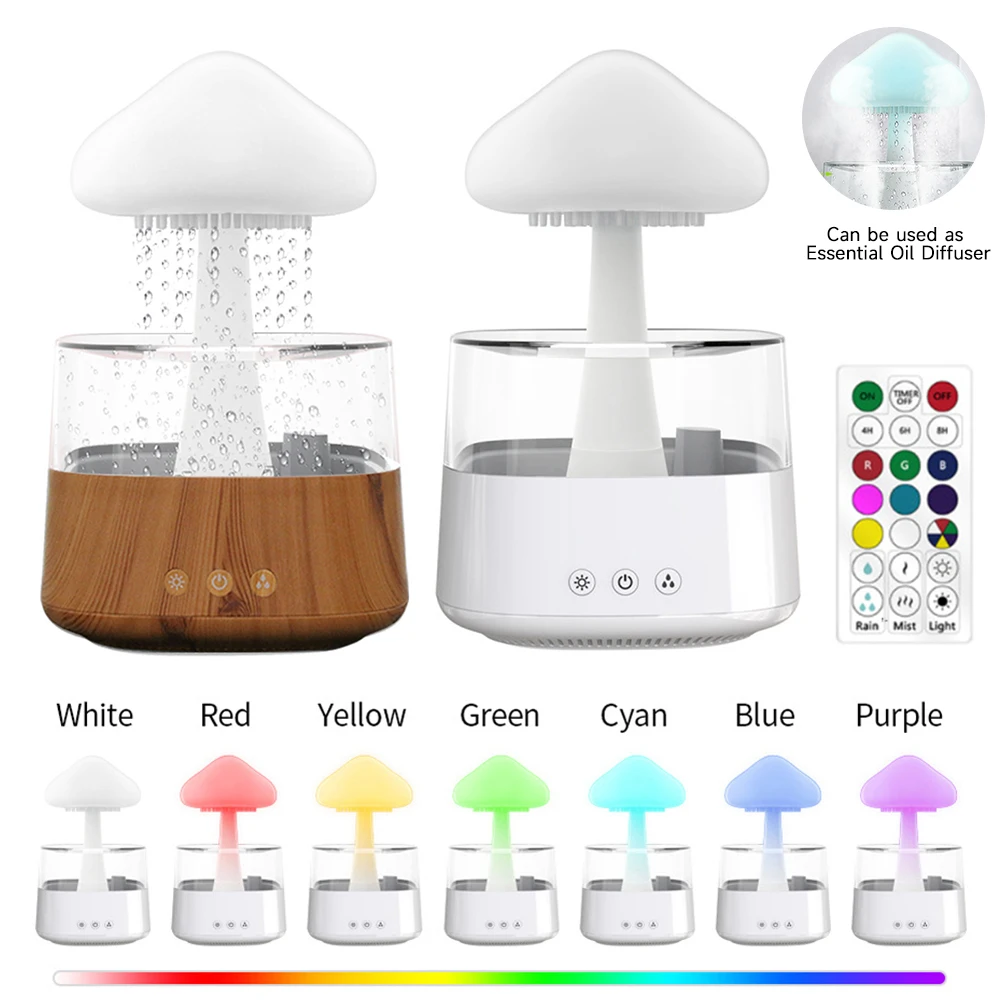Mushroom Rain Mist Maker Fogger Colorful Night Light Essential Oil Diffusers Moisturize Skin Home Decor for Friends Family Gifts
Mushroom Rain Mist Maker Fogger Colorful Night Light Essential Oil Diffusers Moisturize Skin Home Decor for Friends Family Gifts
