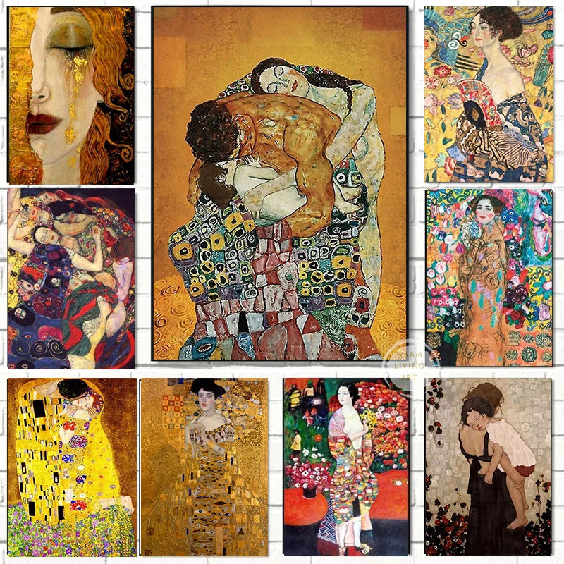 Classic Gustav Klimt Freya's Tears Kiss Figure Canvas Painting Art Posters and Prints Wall Picture for Living Room Wall Decor
Classic Gustav Klimt Freya's Tears Kiss Figure Canvas Painting Art Posters and Prints Wall Picture for Living Room Wall Decor