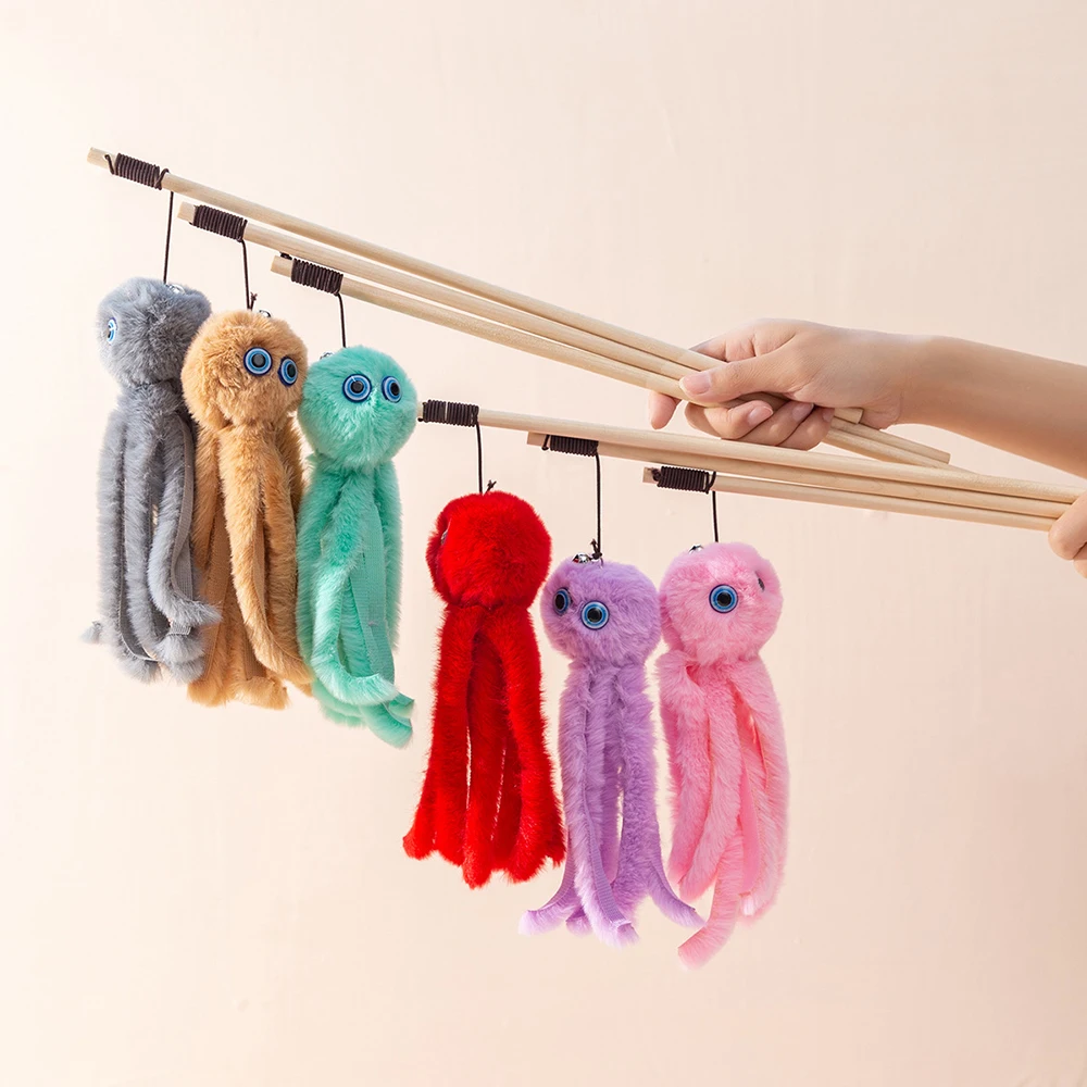 Octopus Plush Cat Stick Funny Pet Cat Toys Interactive Playing Toy For Cats Teaser Kitten Rod Wand Pet Accessories
Octopus Plush Cat Stick Funny Pet Cat Toys Interactive Playing Toy For Cats Teaser Kitten Rod Wand Pet Accessories