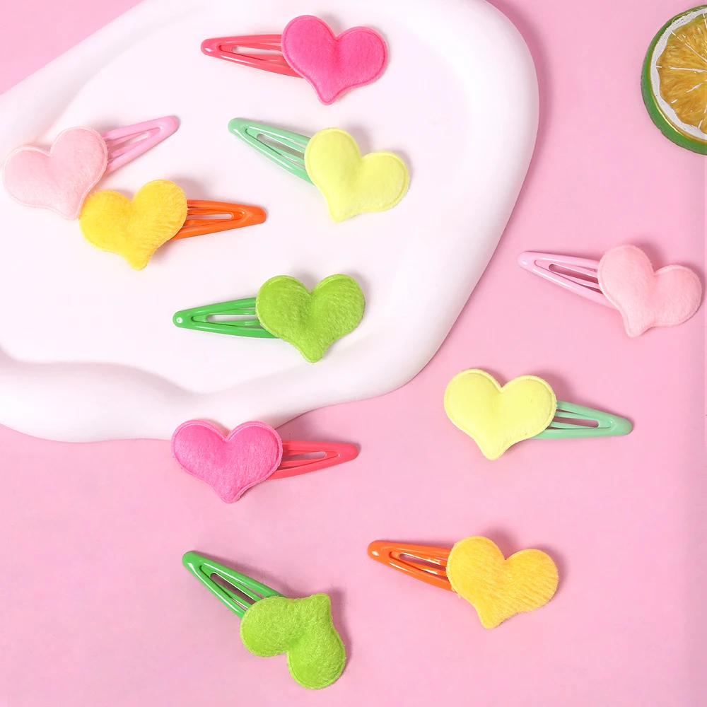 10Pcs/Lot Korean Velvet Love Hearts Hair Clips For Girls Kawaii Baby Barrette Cute Cartoon Hairpins Kids Hair Accessories
10Pcs/Lot Korean Velvet Love Hearts Hair Clips For Girls Kawaii Baby Barrette Cute Cartoon Hairpins Kids Hair Accessories