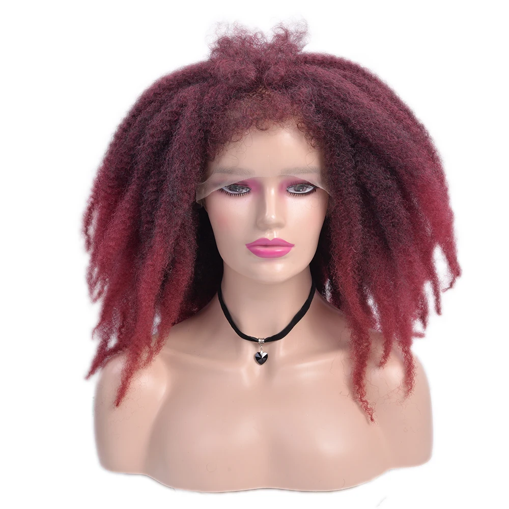 Synthetic Lace Front Wig Ombre Black Blonde Afro Kinky Twist Hair 14 Inch Fluffy Marley Braid Wigs Lace Wig For Women Daily Use
Synthetic Lace Front Wig Ombre Black Blonde Afro Kinky Twist Hair 14 Inch Fluffy Marley Braid Wigs Lace Wig For Women Daily Use