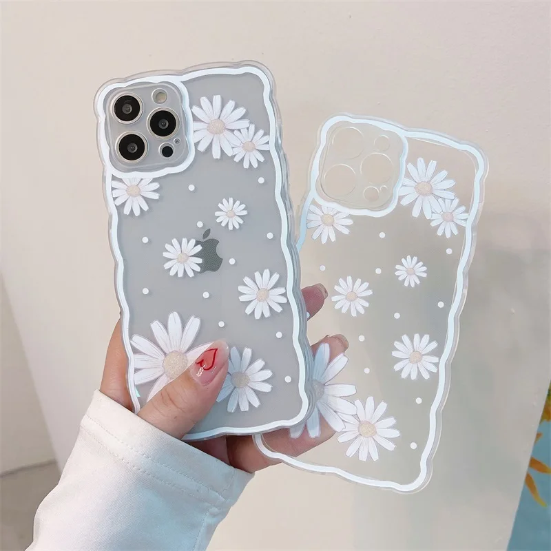 daisy Flower Pattern Clear Phone Case For iPhone 13 Pro Max 11 12 XR X XS 7 8 Plus cute silicone transparent protective cover
daisy Flower Pattern Clear Phone Case For iPhone 13 Pro Max 11 12 XR X XS 7 8 Plus cute silicone transparent protective cover