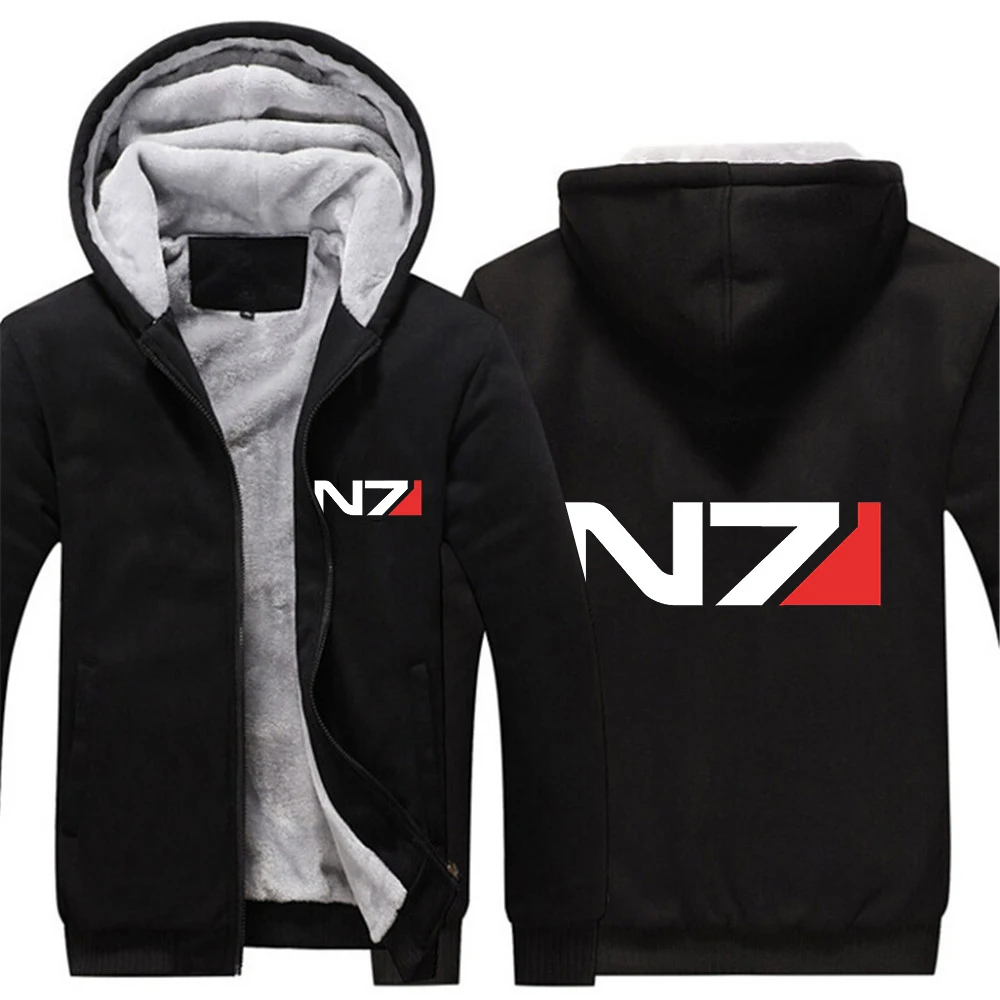 

2022 Mass Effect N7 Winter Mens Sweater Coat Jackets Zipper Knitted Thick Warm Elegant Handsome Cardigan Comfortable Tops