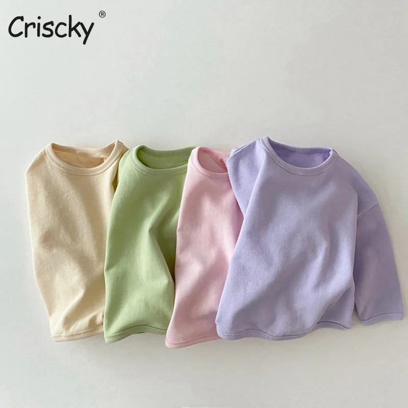 Criscky Baby T Shirt Candy Color Baby Kids Boys Girls Children Cotton Long Sleeve Clothing Children's T-Shirt Tee Clothing
Criscky Baby T Shirt Candy Color Baby Kids Boys Girls Children Cotton Long Sleeve Clothing Children's T-Shirt Tee Clothing