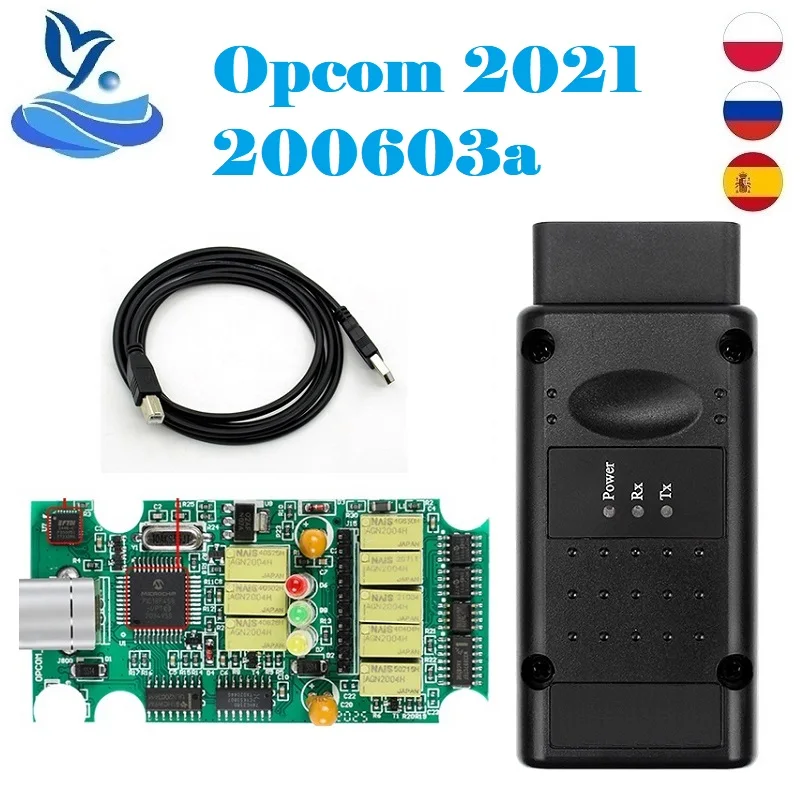 2021 а OPCOM 2011 для 2021-1 95 автомобилей PIC18F458 flash FW обновление OP-COM 1 CAN-BUS OBDII считыватель