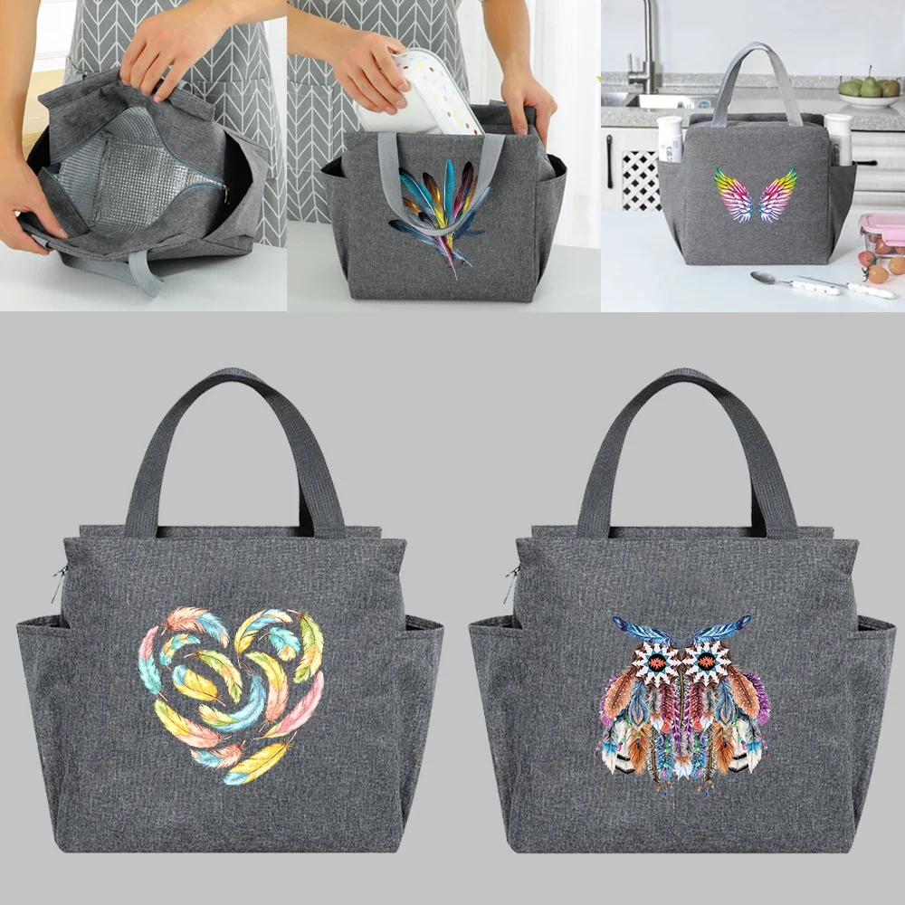 Multifunction Large Capacity Cooler Bag Waterproof Portable Zipper Thermal Lunch Bags Women Feather Dinner Box Picnic Food Packs
Multifunction Large Capacity Cooler Bag Waterproof Portable Zipper Thermal Lunch Bags Women Feather Dinner Box Picnic Food Packs