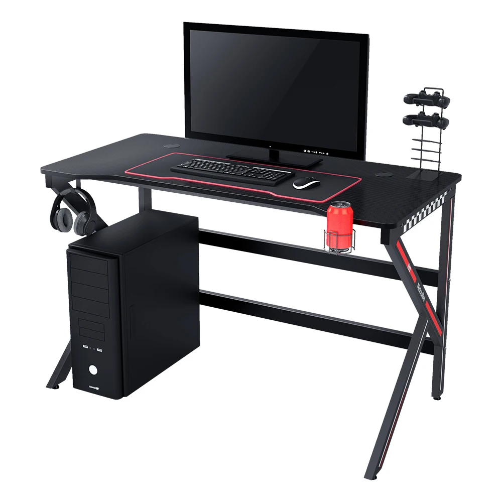 Nidouillet Gaming Table Desk 120*75 CM Home Furniture Computer Desk Desktop Household Bedroom Gaming Table E-Sports Table 
Nidouillet Gaming Table Desk 120*75 CM Home Furniture Computer Desk Desktop Household Bedroom Gaming Table E-Sports Table