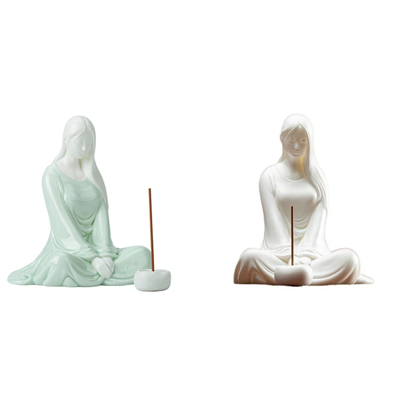 Chinese Zen Beauty Lady Ornament Ceramic Home Living Room Desktop Decoration Creative Incense Burner Incense Stick
Chinese Zen Beauty Lady Ornament Ceramic Home Living Room Desktop Decoration Creative Incense Burner Incense Stick