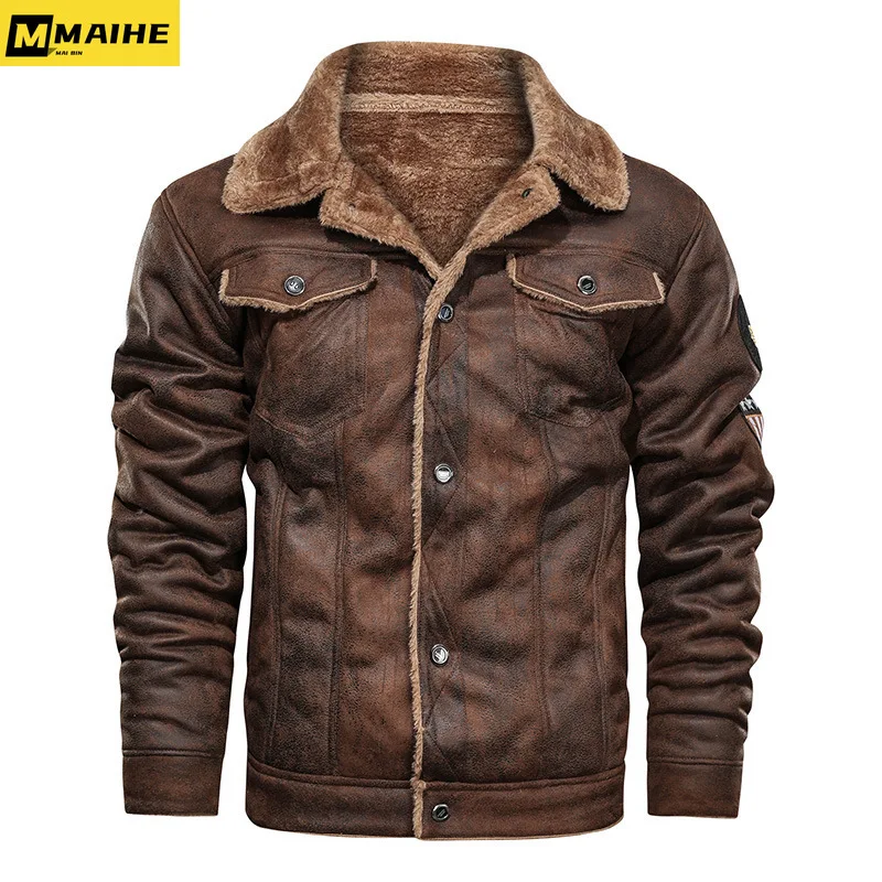 Military-inspired Men's Artificial Fur Collar Jacket,PU Leather Vintage Steam Pocket Punk Gothic Retro Coat bomber jacket
Military-inspired Men's Artificial Fur Collar Jacket,PU Leather Vintage Steam Pocket Punk Gothic Retro Coat bomber jacket