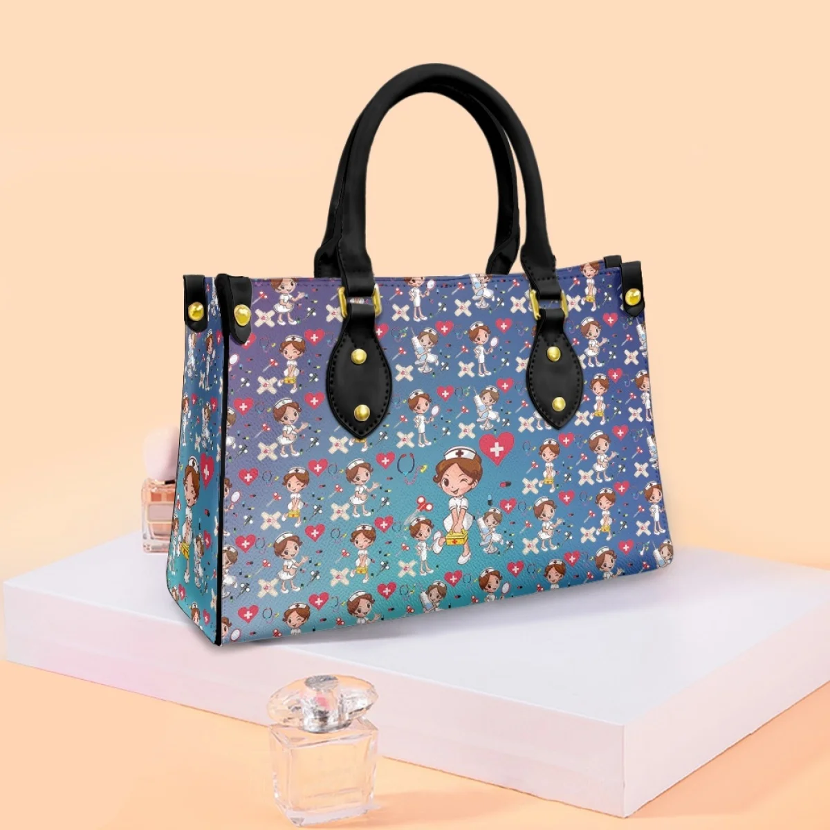 FORUDESIGNS Nursing Supervisor Cartoon Ladies PU Handbags Female Makeup Bags Women's Tote Bags School Backpacks Cosmetic 
FORUDESIGNS Nursing Supervisor Cartoon Ladies PU Handbags Female Makeup Bags Women's Tote Bags School Backpacks Cosmetic