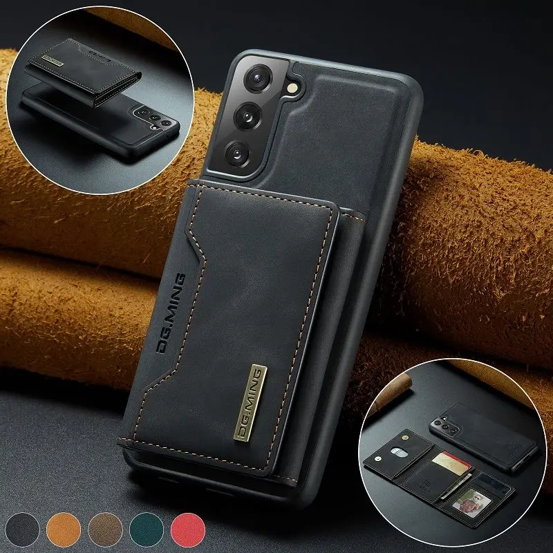 

Съемный магнитный кожаный чехол 2 в 1 для Samsung Galaxy S22, S21, S20, A12, A52, A72, A13, A53, A73, чехол-бумажник с кармашком для карт