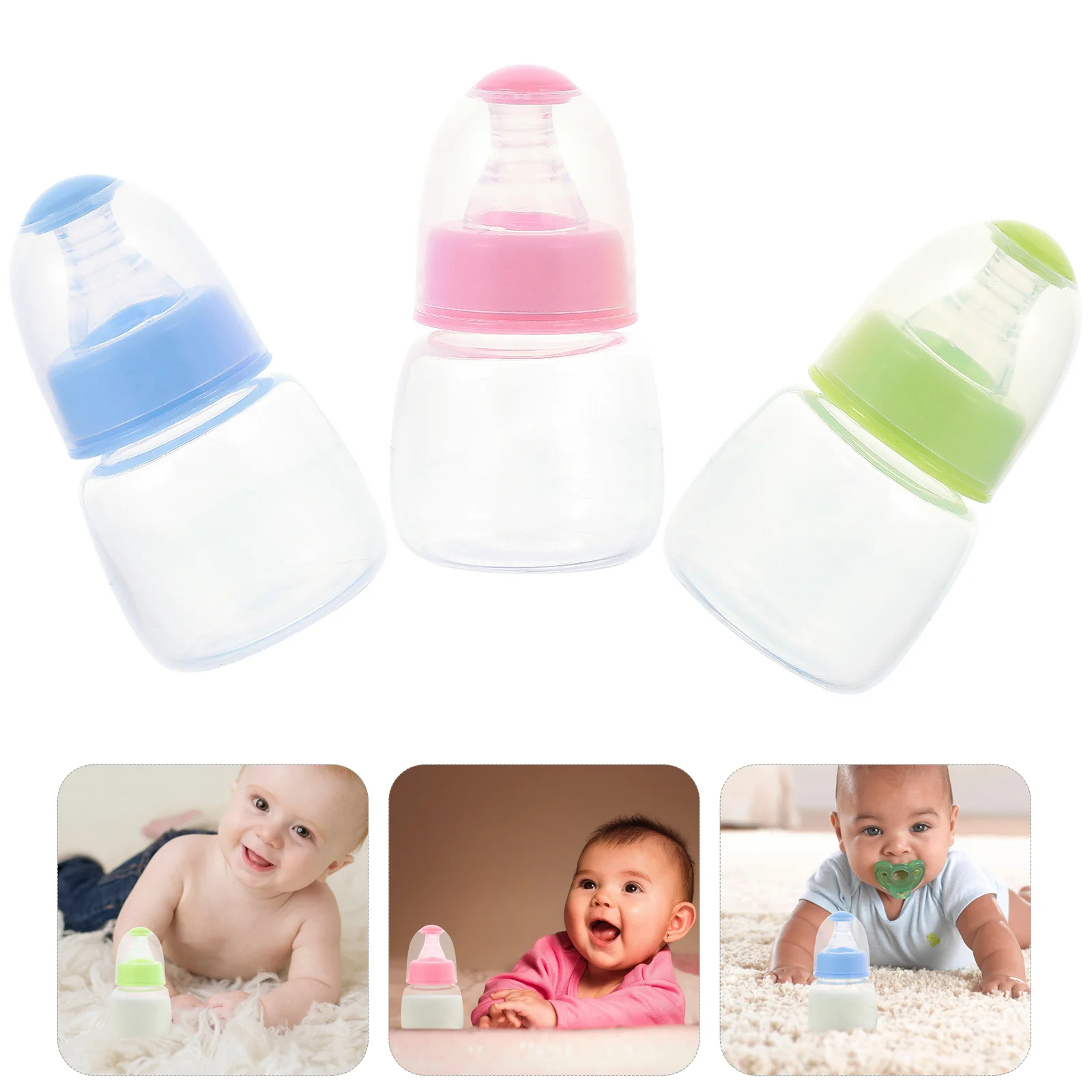 

3 Pcs Feeding Bottle Plastic Baby Bottles PP Nursing Newborn Juice Milk Rice Cereal Food Infant