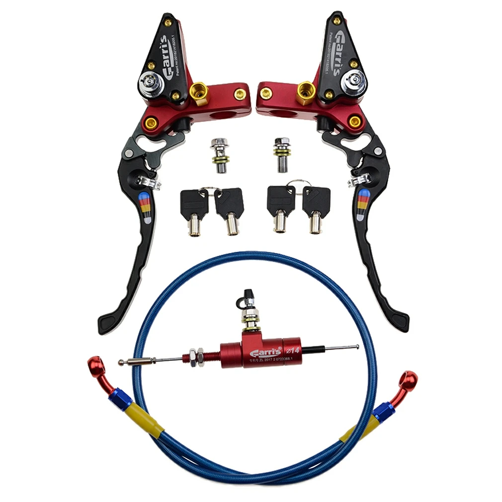 GOOFIT 22mm CNC Motorcycle Cylinder Lever Hydraulic Brake Pump Clutch Master Adjustable for Pocket Dirt Pit Bike ATV 125cc Red
GOOFIT 22mm CNC Motorcycle Cylinder Lever Hydraulic Brake Pump Clutch Master Adjustable for Pocket Dirt Pit Bike ATV 125cc Red