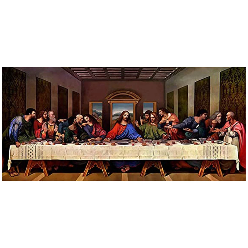 

5D Diamond Painting The Last Supper Full Drill Mosaic Famous paintings Diamond Embroidery Diy Rhinestones Painting Home Decor