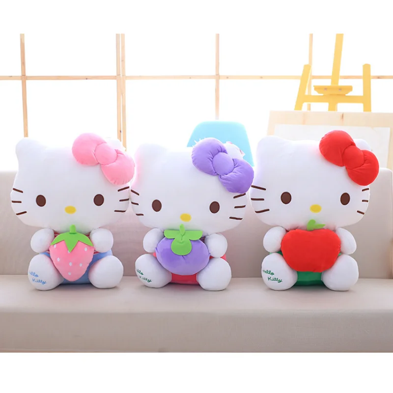 Милые плюшевые куклы Hello Kitty в стиле аниме с клубничным котом, мягкие игрушки, детский подарок на день рождения, декор для комнаты
Милые плюшевые куклы Hello Kitty в стиле аниме с клубничным котом, мягкие игрушки, детский подарок на день рождения, декор для комнаты